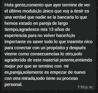 Mensaje real sobre el cierre de una relación larga y un nuevo comienzo